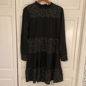 SHEIN black and white polka dot dress